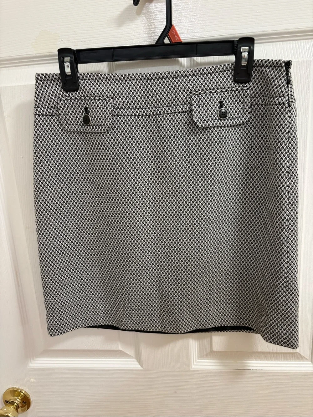 Vintage Ann Taylor Loft skirt, mini houndstooth